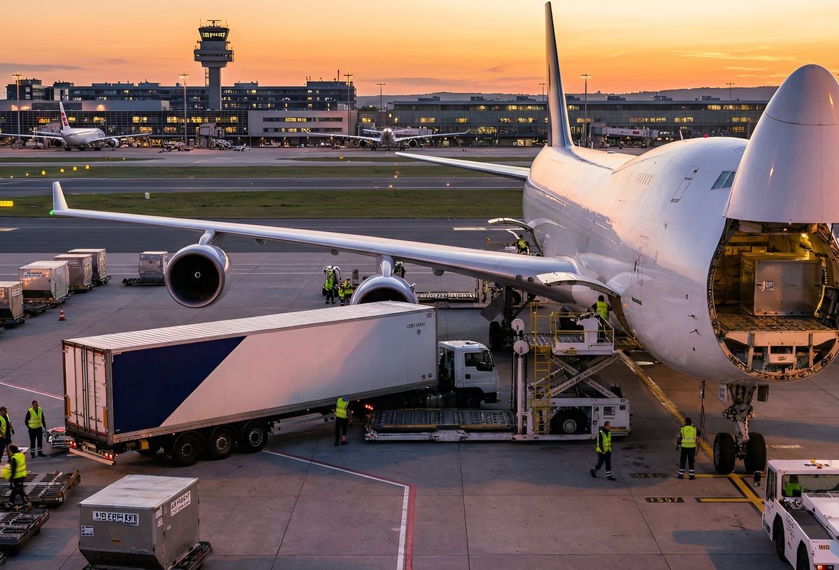 Air freight services &ndash; cargo aircraft in flight