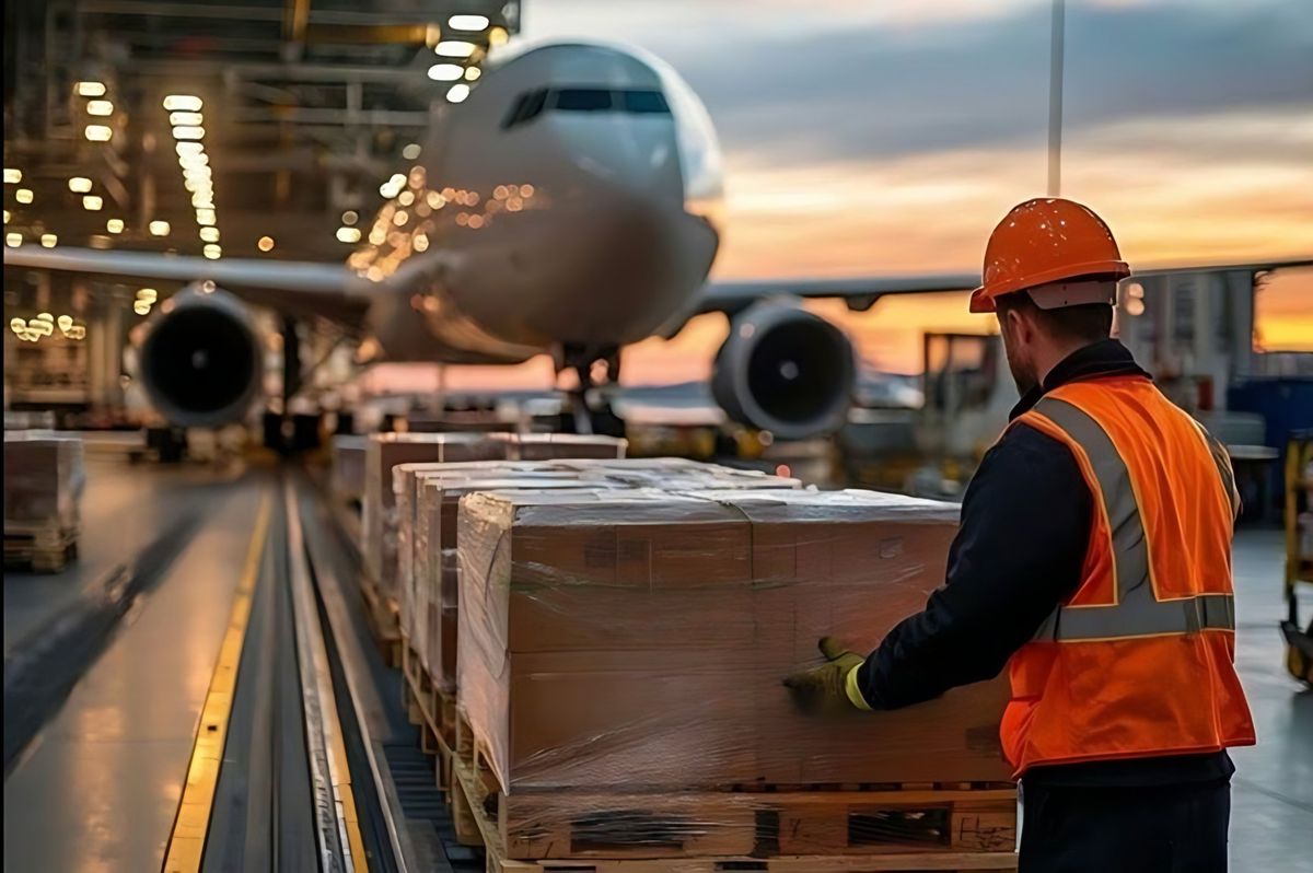 Freight forwarding team coordinating international shipments
